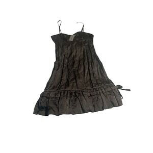 Richard Chai Love  Black Bra Top Shift Dress Ruffle Bottom Size 10‎ NWT